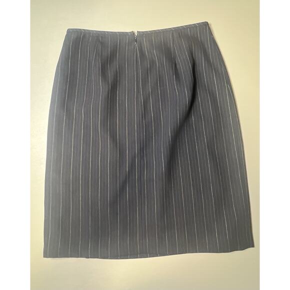 Liz Claiborne Suits Skirt Black With Pin Stripes Women’s 10 Back Zipper - Picture 6 of 10